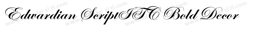 Edwardian ScriptITC Bold Decorated0字体转换